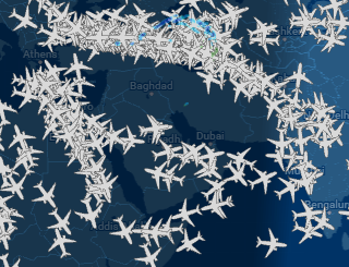 The skyline right now, in the Middle East!