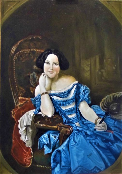 Com1Pintor's tweet photo. Art of the Day! "LA CONDESA DE VILCHES". Buy at: https://t.co/p2pHQAkUAa https://t.co/E4S1sa01Eb