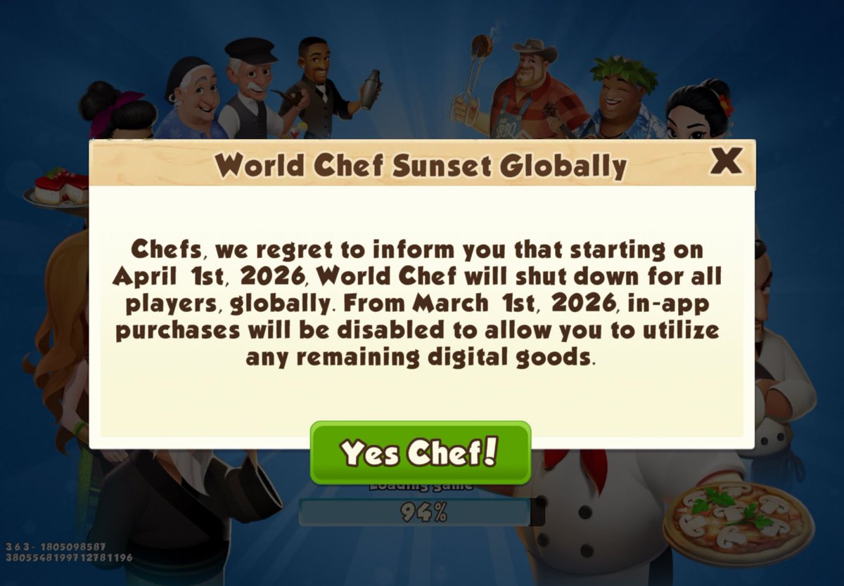 AestheticxZed's tweet photo. @socialpoint why is world chef being closing down. It is such an enjoyable, calming game. #worldchef https://t.co/vcXPXcsCny