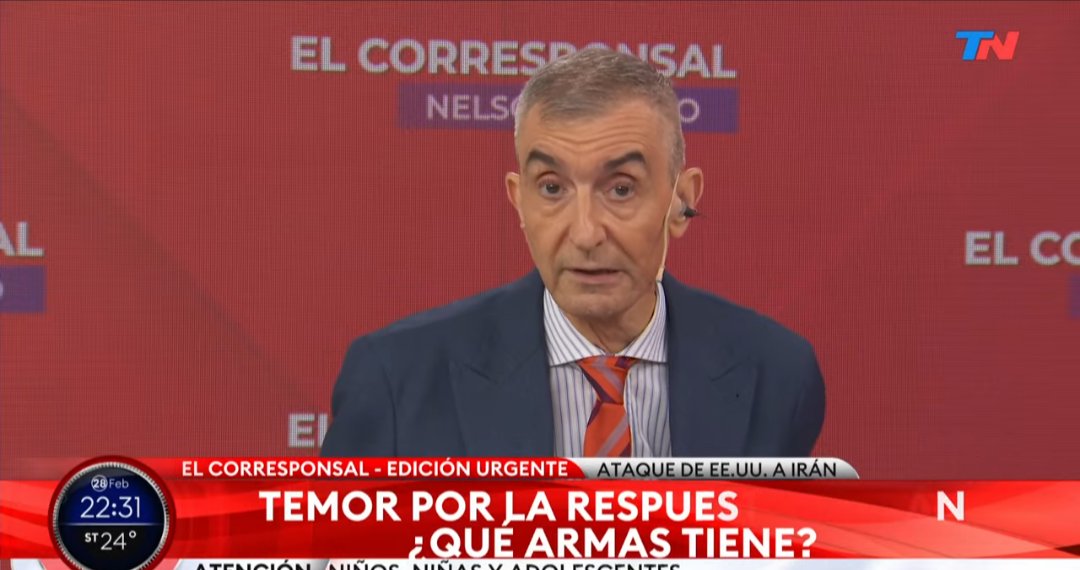 La cara de un tipo que sabe que en cualquier momento termina allá en Irán