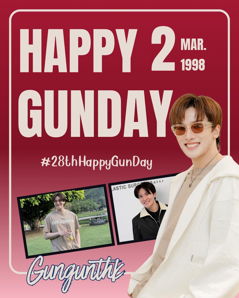 GungunFanclub's tweet photo. Let's  Celebrate ♡~ 🐰~♡ 
Happy Birthday Hashtag 

🗓️01.03.2026 - 02.03.2026

⏱️ 00.00 /12.00 AM (all day)

#️⃣ #.28thHappyGunDay

#GungunThk 
#ลูเนทของกันกัน 
#Lunettes https://t.co/UIIvtBiuLc