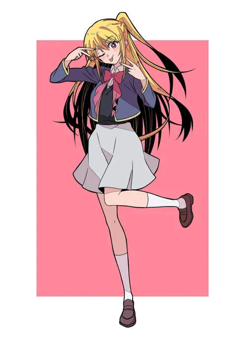 「さん」のご依頼で描かせていただきました! 星野ルビーです ※アスカのイラストがセンシティブ判定だったようなのでルビーのみで再度ポストさせていただきます