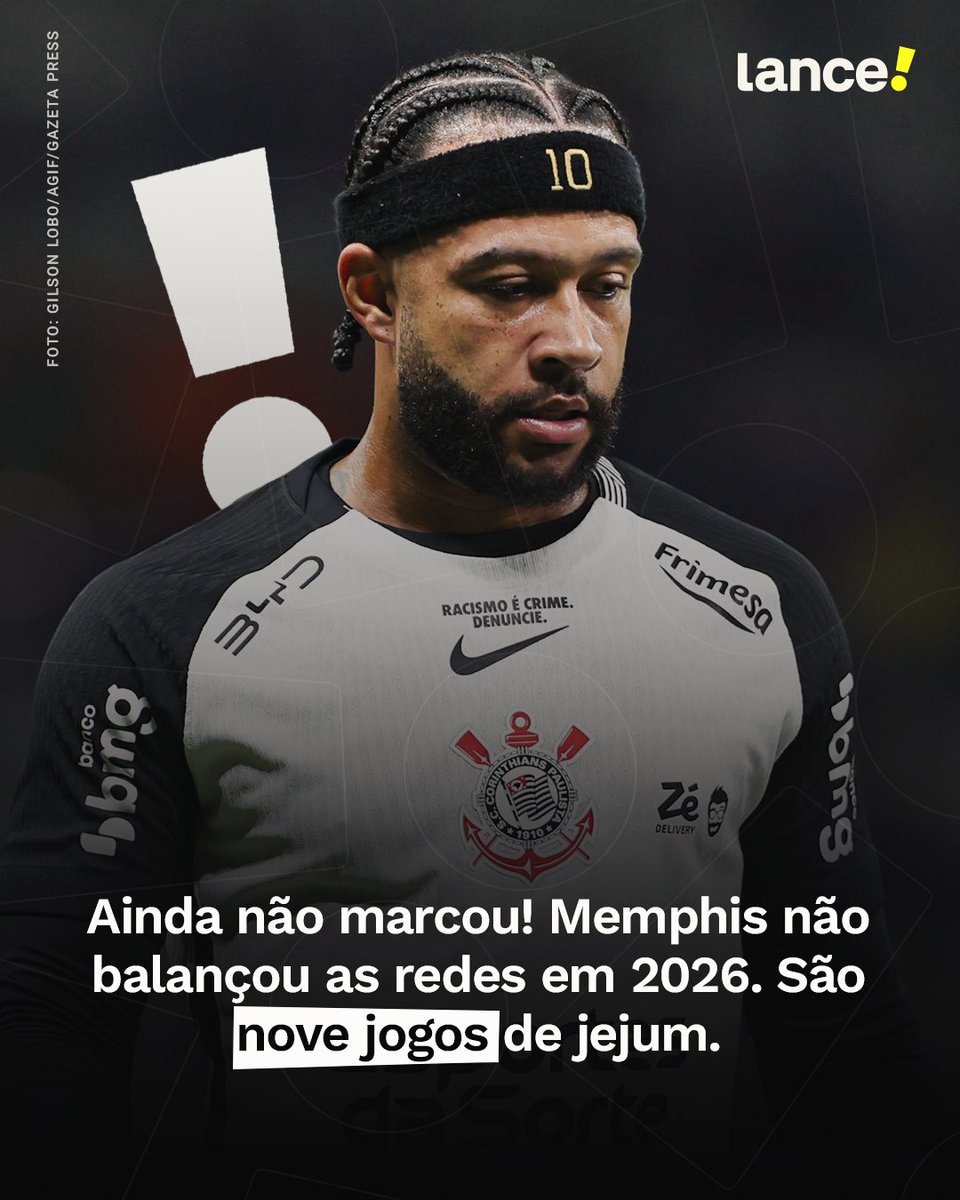 lancenet's tweet photo. JEJUM INCÔMODO! 😬⚽

Grande nome do Corinthians, o holandês Memphis Depay ainda não marcou gols na atual temporada.

O que você tem achado das atuações do camisa 10? 🤔💬

#Redes8 https://t.co/arv2W00oo9