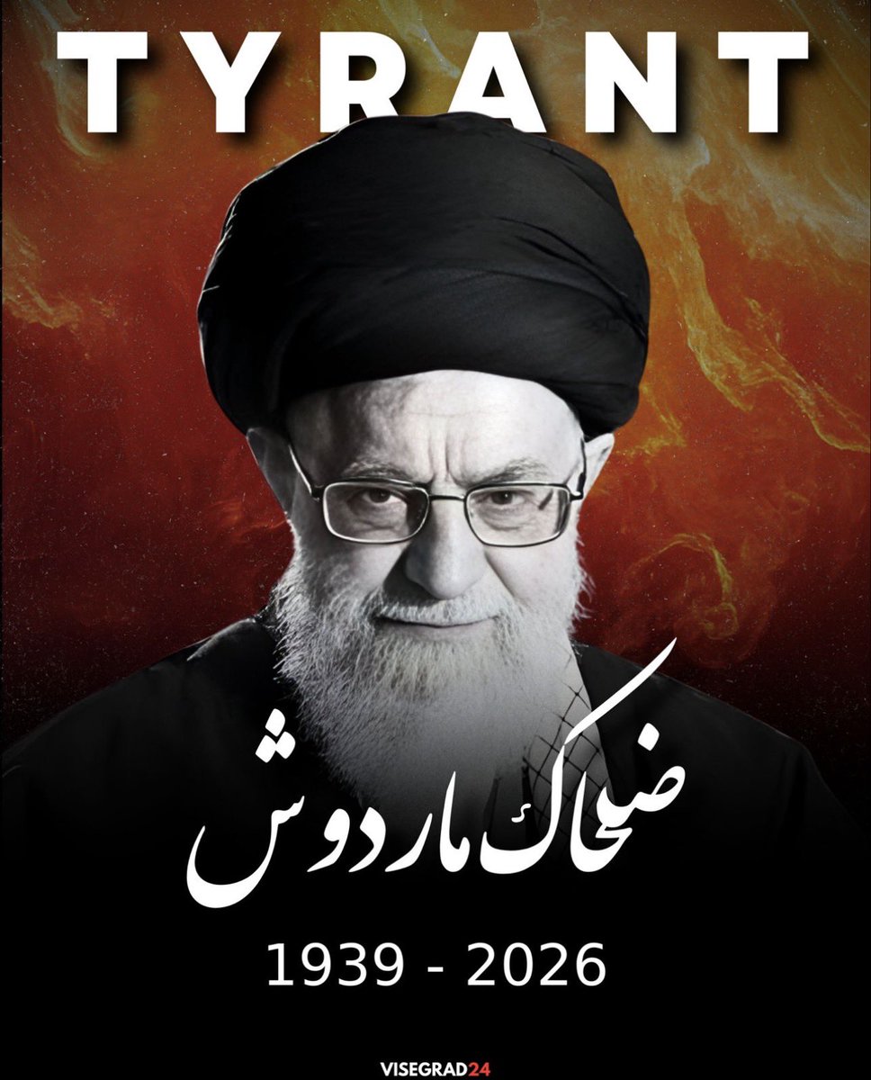 visegrad24's tweet photo. BREAKING:

Iran confirms that the Tyrant is dead https://t.co/KmKma7pjWT