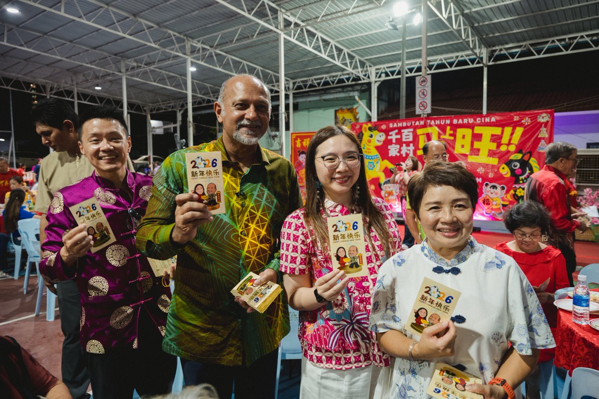 GobindSinghDeo's tweet photo. A joyful Chinese New Year celebration with the DUN Bandar Utama community at Kampung Chempaka alongside YB Jamaliah Jamaluddin.๐งง
#P106
#MalaysiaMADANI
#CNY2026 https://t.co/oVurNxXM1f