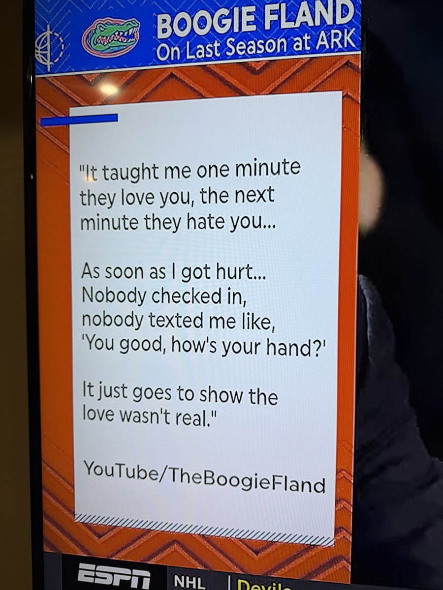 HeartBreakHogs's tweet photo. This has officially turned into a boogie hate watch https://t.co/tNgxp74RRf