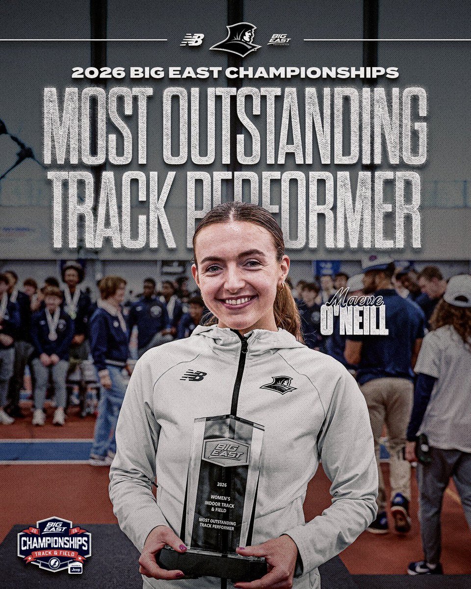 Two-time BIG EAST Champion this weekend.
Most Outstanding Track Performer.
Maeve O’Neill.

#GoFriars