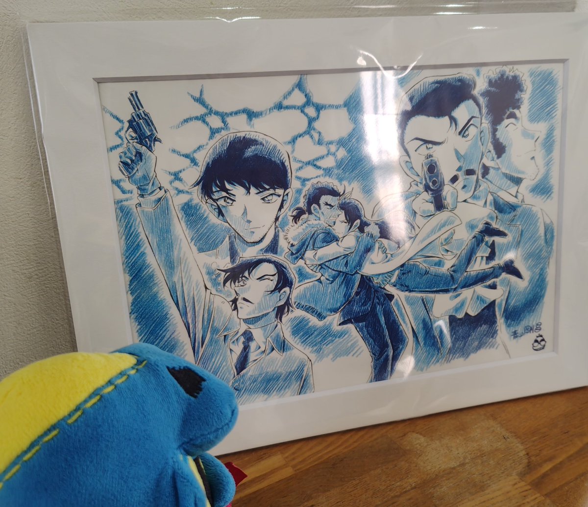 隻眼の残像」の複製原画も届いて、どんどん部屋が長野県警美術館になっ