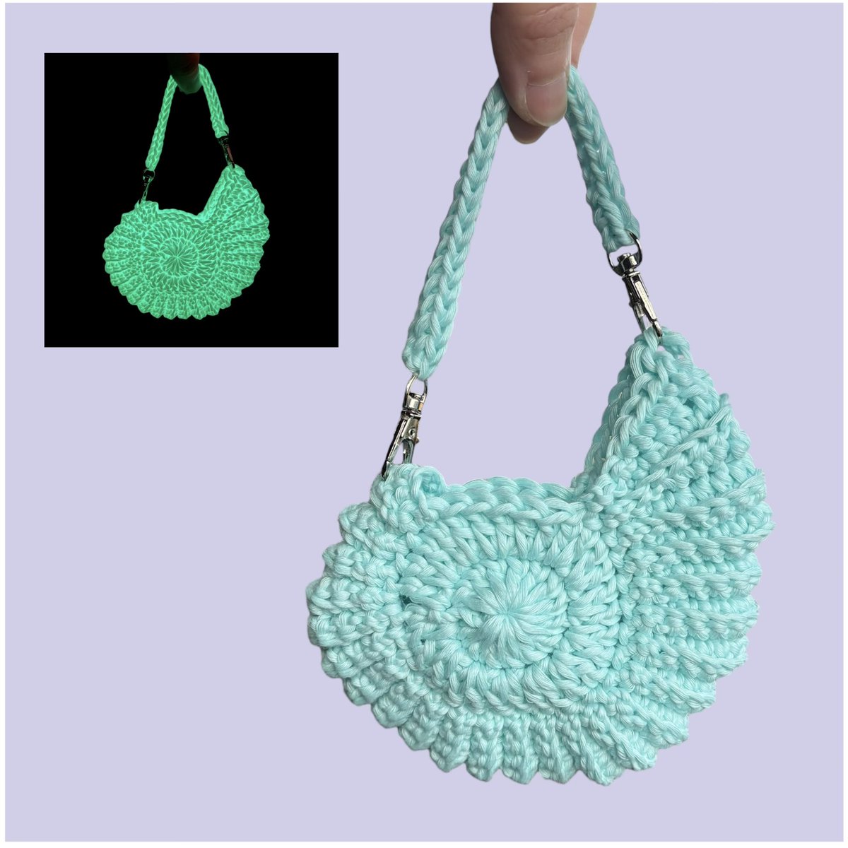 アンモナイトな小物入れ🐚
新色、前回のものより淡い水色です🩵

#かぎ針編み #ハンドメイド