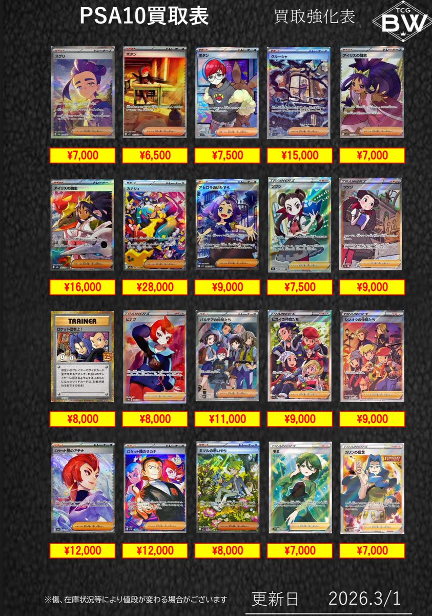 PSA10トレーナー