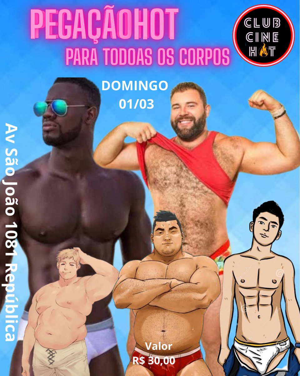 AMANHÃ PEGAÇÃO HOT  PARA TODOS OS CORPOS 🔥  
Com boy Interativo 🍆🍑

*Venha liberar seus desejos mais secretos* 🍆🍑😈😋🤤🔥

Data: 01/03
Horário: das 12hr as 21hr 

Valor : R$ 30,00 

Av São João, 1081 República SP 
(  Há 5 min do metrô República 🚇 )