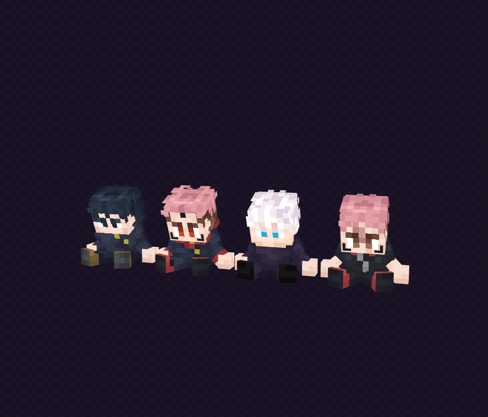 PixelCraft_Z's tweet photo. Jujutsu Kaisen Plushies !
#minecraft #pixelart #Blockbench #jjk https://t.co/lhuuGemXlu