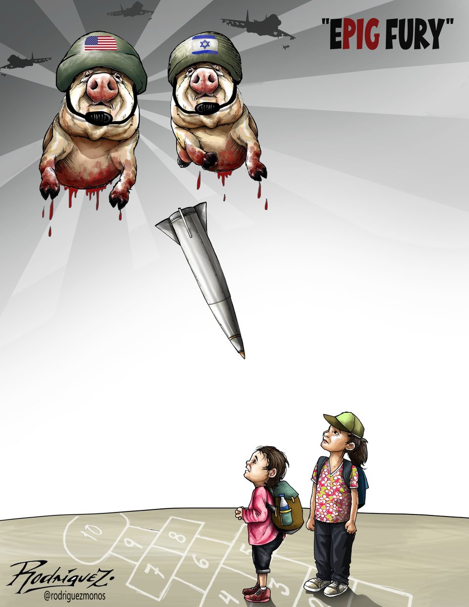 rodriguezmonos's tweet photo. "La furia de los marranos"
#Irán #Iranian #Tehran #iranvsisrael #IsraelTerroristState #Trump #EpicFury #Israel #Netanyahu #EEUU #EEUUGenocida #DonaldTrump https://t.co/bN2zQ8fVdB