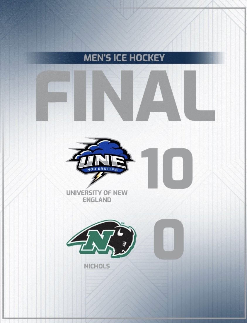 UNEhockey's tweet photo. UNE wins!!! https://t.co/gjL5j05CT4