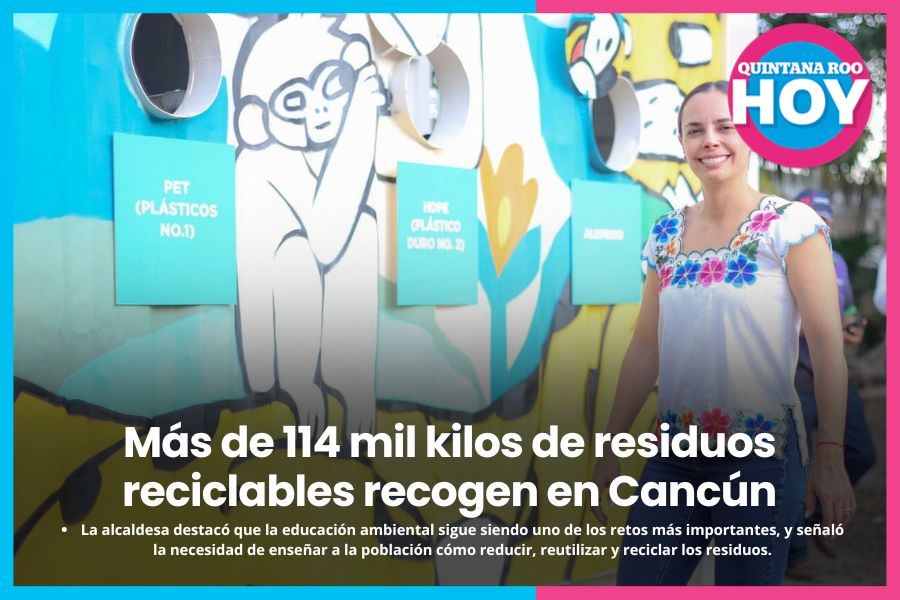 QuintanaRooHoy1's tweet image. #Cancún ♻️| El programa Reciclatón2026 ha logrado recolectar más de 114 mil kilos de desechos reutilizables, incluyendo vidrio, papel, plásticos y electrónicos
Leer Nota: wp.me/p9prmQ-24Wb
#AnaPaty #reciclaje #QuintanaRoo 
@anapatyp @AytoCancun