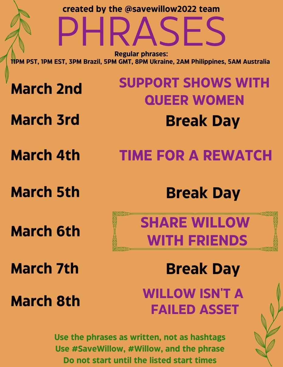 savewillow2022's tweet photo. Our new phrase SHARE WILLOW WITH FRIENDS starts now! Fandoms die when people stop talking, thinking about, and creating. By sharing it, we keep the spirit of excitement of what we love alive. So bring new people in, keep expanding who loves this show.
#SaveWillow #Willow https://t.co/TNIRAG0dd2