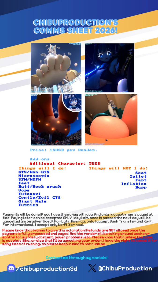 ChibuProduction3D EN/LATAM (Comms Open) tweet media