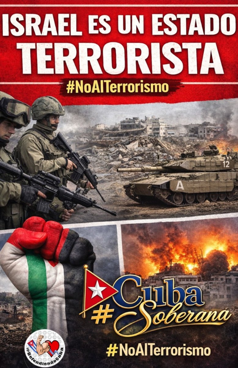 La escalada revela la verdadera naturaleza de Israel y EE.UU, como dos potencias agresoras que no respetan las leyes ni los valores humanitarios.👇

‼️Terroristas despreciables‼️

#NoAlTerrorismo
#DefendiendoCuba🇨🇺💪❤️