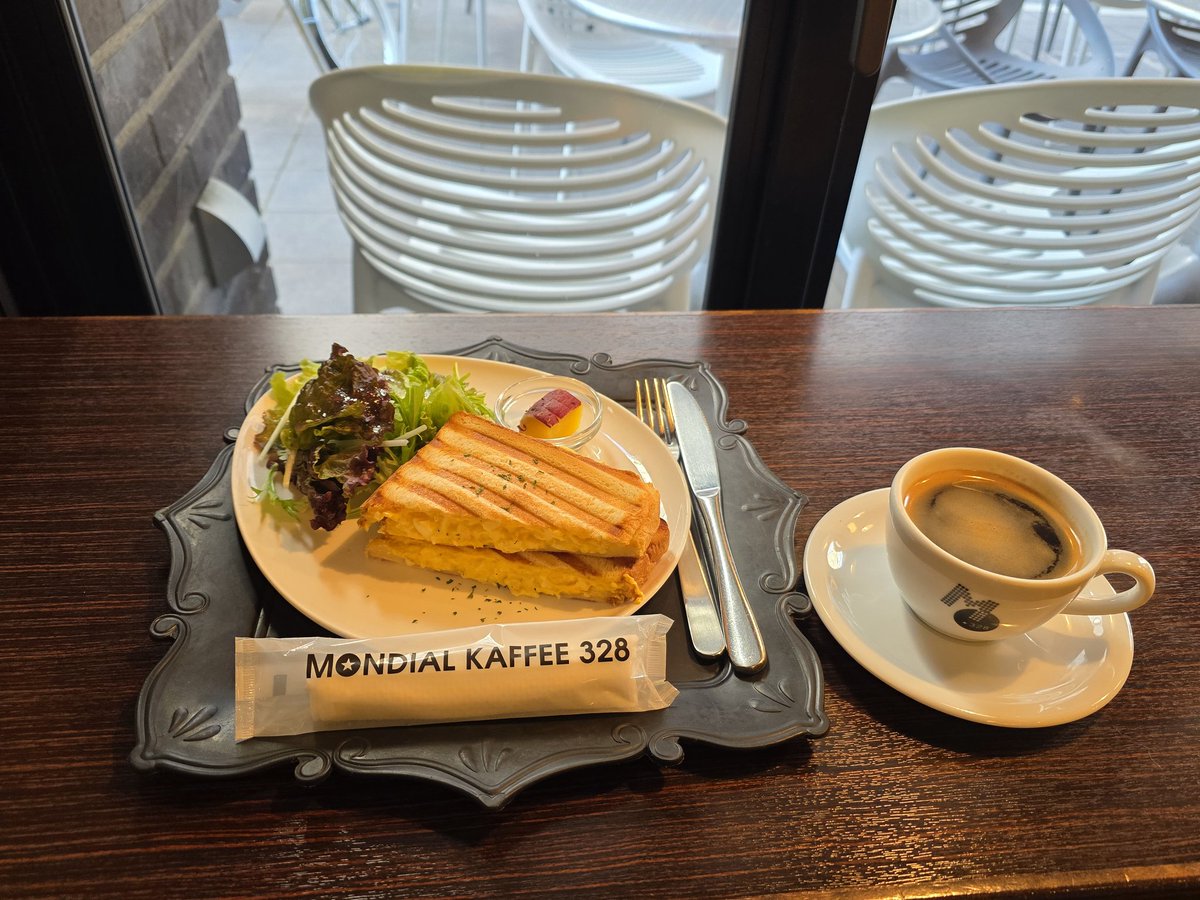 モーニングツー #MONDIAL KAFFEE 328 #大阪市西区 #ZRX1200DAEG