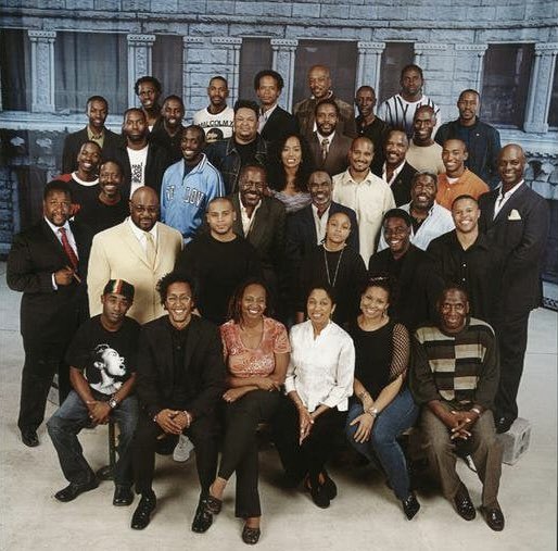 During Season 3 of The Wire , Robert Wisdom (Bunny Colvin) and Andre Royo (Bubbles) gathered the black actors together for this amazing picture. “We were just shooting the breeze one day and just marveling at the full array of talent that was coming together. This was the third