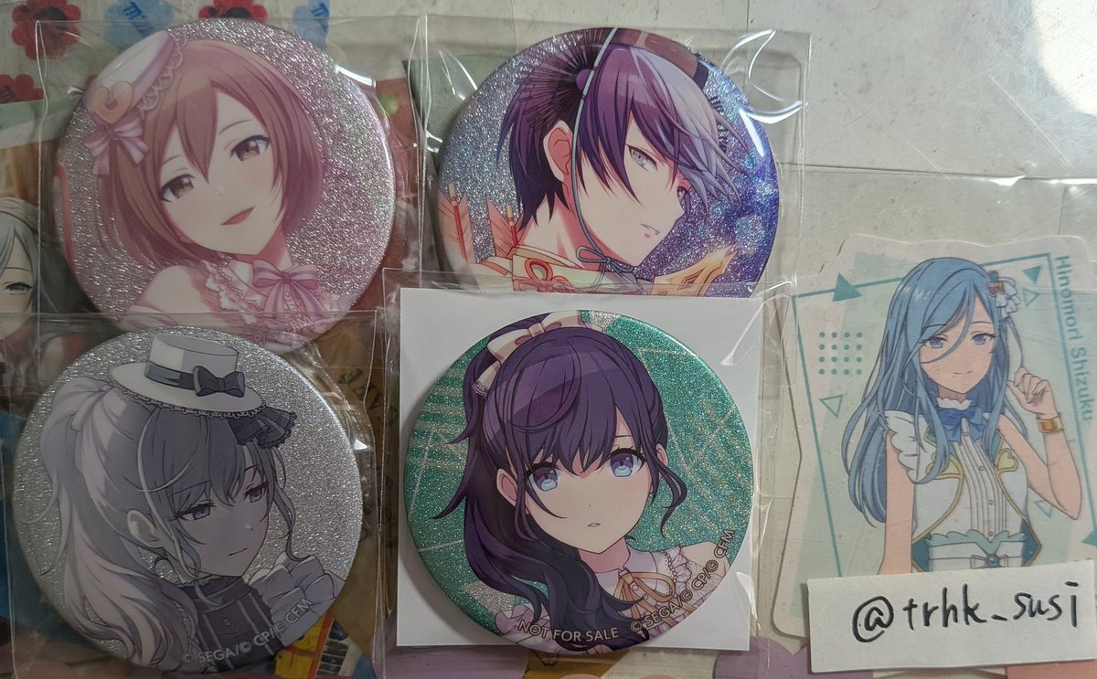 プロセカ 交換 買取 譲渡 グリ缶 スクエアバッジ バースデー缶 セガ