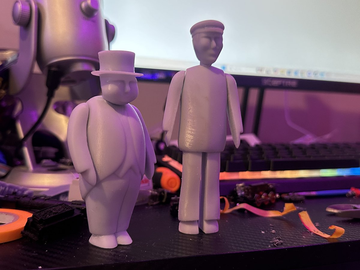 Mr_C_Railway's tweet photo. I am going to start selling these. The fat controller is 4 inches and the driver is 5 inches. DM me for more details!!! https://t.co/Mre2Q74VjZ