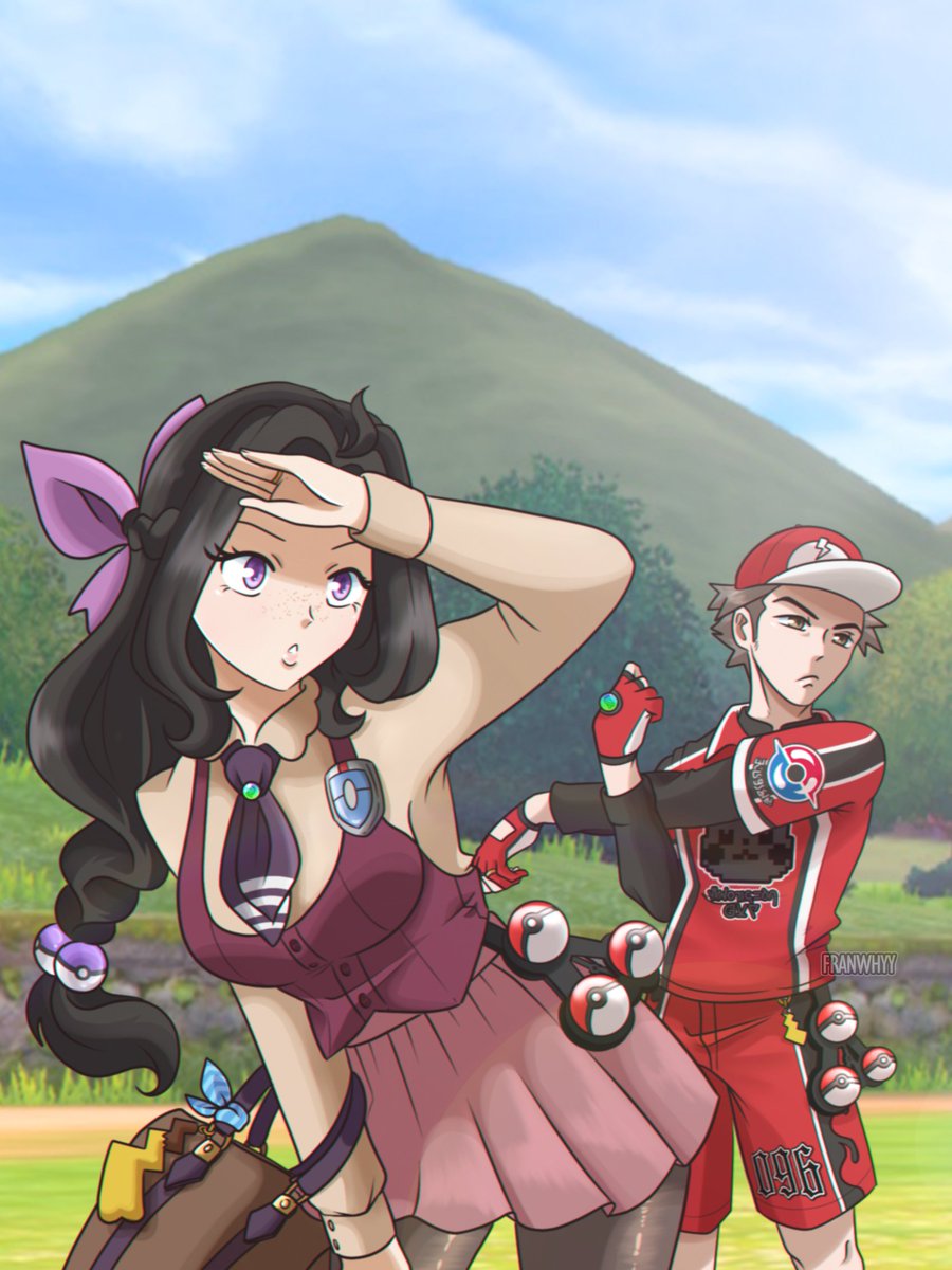 Show me how you do it
And I promise you, I promise that
I'll run away with you... 🎶❤️💜
-
A new couple has arrived to Galar, would You help them find their way to Town or approach for a good battle? 🫣✨
-
#pokemonoc #akamire #redxviolet