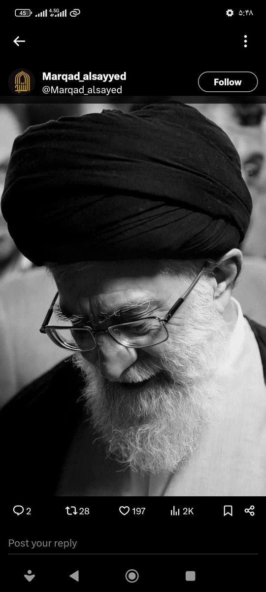 🖤🖤🖤
یادتان هست فرمودند :

این بار عاشورایی می جنگیم

مفهومش را اعلام کرده بودند 
ما متوجه نشدیم😔😔😔😔
#Khamenei