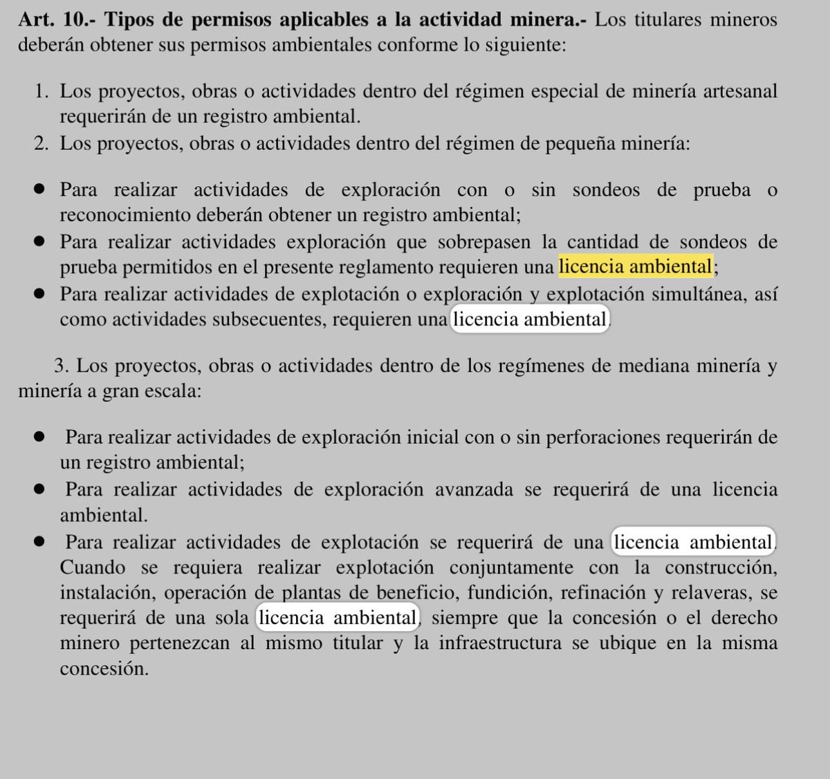 JohnMachado86's tweet photo. Dios mío, tiene decenas de abogados trabajando en el Municipio y no puede consultar con al menos uno.
Sabe usted lo que es una autorización administrativa ambiental?
Las autorizaciones administrativas ambientales son los registros ambientales y las LICENCIAS AMBIENTALES.
Y están regidos en el RAAM que NO se ha reformado y que exige LICENCIA AMBIENTAL para las actividades mineras en todas sus fases. TODAS.
Porqué el cambio?
Porque si usted busca LICENCIA AMBIENTAL en el Código Orgánico Ambiental no va a encontrar nada, porque ese código, reformado hace casi una década, habla de autorizaciones administrativas ambientales DESDE 2017, porque así se engloba como expliqué al registro y a la LICENCIA AMBIENTAL.
Hay una cosa que se llama Concordancia, por ejemplo, si usted algún día se anima a hacer una ordenanza, esta debe guardar concordancia con la ley, por eso la Ley de Minería debe guardar Concordancia con el Código Ambiental.
No obstante, lea, si es que sabe leer una ley, y busque los artículos 41 y 45 de la ley de Minería VIGENTE. Sabe que dicen? Que la LICENCIA AMBIENTAL es OBLIGATORIA y eso no se ha derogado.

Solo hace falta leer, pero a veces creo que pido demasiado. Descanse y disfrute de su viaje.