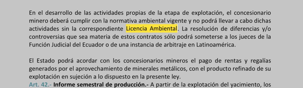 JohnMachado86's tweet photo. Dios mío, tiene decenas de abogados trabajando en el Municipio y no puede consultar con al menos uno.
Sabe usted lo que es una autorización administrativa ambiental?
Las autorizaciones administrativas ambientales son los registros ambientales y las LICENCIAS AMBIENTALES.
Y están regidos en el RAAM que NO se ha reformado y que exige LICENCIA AMBIENTAL para las actividades mineras en todas sus fases. TODAS.
Porqué el cambio?
Porque si usted busca LICENCIA AMBIENTAL en el Código Orgánico Ambiental no va a encontrar nada, porque ese código, reformado hace casi una década, habla de autorizaciones administrativas ambientales DESDE 2017, porque así se engloba como expliqué al registro y a la LICENCIA AMBIENTAL.
Hay una cosa que se llama Concordancia, por ejemplo, si usted algún día se anima a hacer una ordenanza, esta debe guardar concordancia con la ley, por eso la Ley de Minería debe guardar Concordancia con el Código Ambiental.
No obstante, lea, si es que sabe leer una ley, y busque los artículos 41 y 45 de la ley de Minería VIGENTE. Sabe que dicen? Que la LICENCIA AMBIENTAL es OBLIGATORIA y eso no se ha derogado.

Solo hace falta leer, pero a veces creo que pido demasiado. Descanse y disfrute de su viaje.