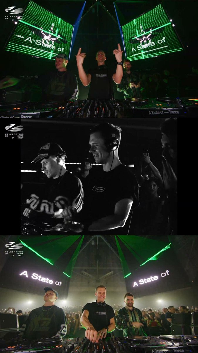 ilimulatillo's tweet photo. The Three Musketeers 💚🖤
#Asot25years https://t.co/F47yzbebvO