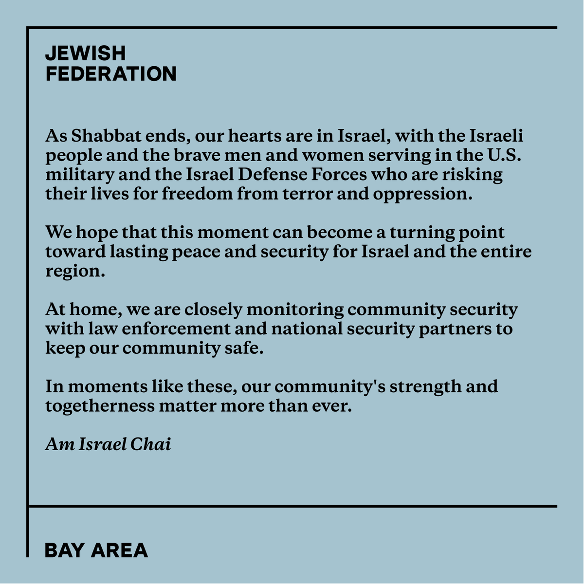 Jewish Federation Bay Area tweet media
