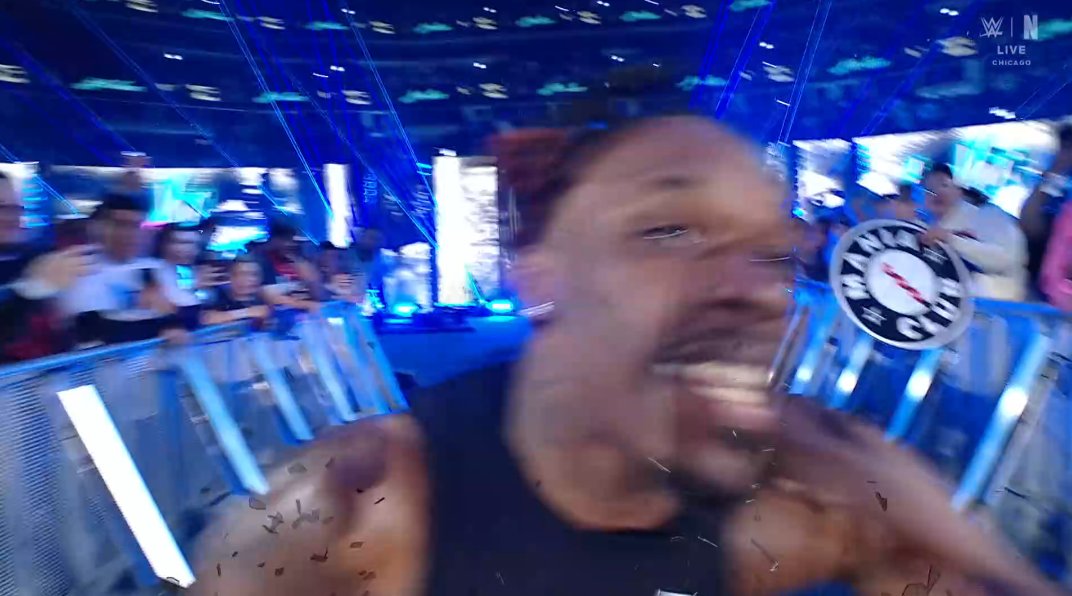 TimmyBuddy's tweet image. Je'Vonn Evans is the best. He grabbed the camera &amp;amp; went, "I'm nervous. I'm nervous." #EliminationChamber