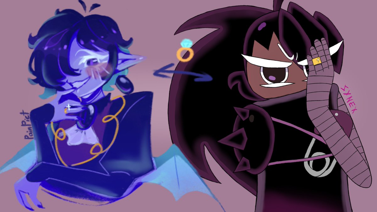 SynEx667's tweet photo. Ring trend collab with PainPict ^^
@painpict 
Blind choice from Cookie Run Kingdom! We endite up with Black Sapphire and Black Raisin!

Telegram - https://t.co/IN7GD06lzH
Instagram - https://t.co/EzjJEiriW0
Twitter - https://t.co/UgsDVaaMqv

#callab #cookierunkingdom #crk https://t.co/iqgpqQqmNP