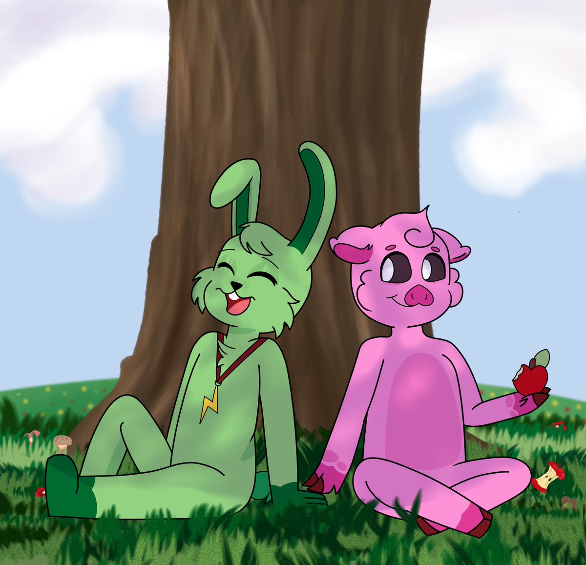 Nathaniel_Anht's tweet photo. I drew them cuz I never draw them (almost) ⚡🍎

#SmilingCritters #HoppyHopscotch #Pickypiggy https://t.co/T06Fc718Gk