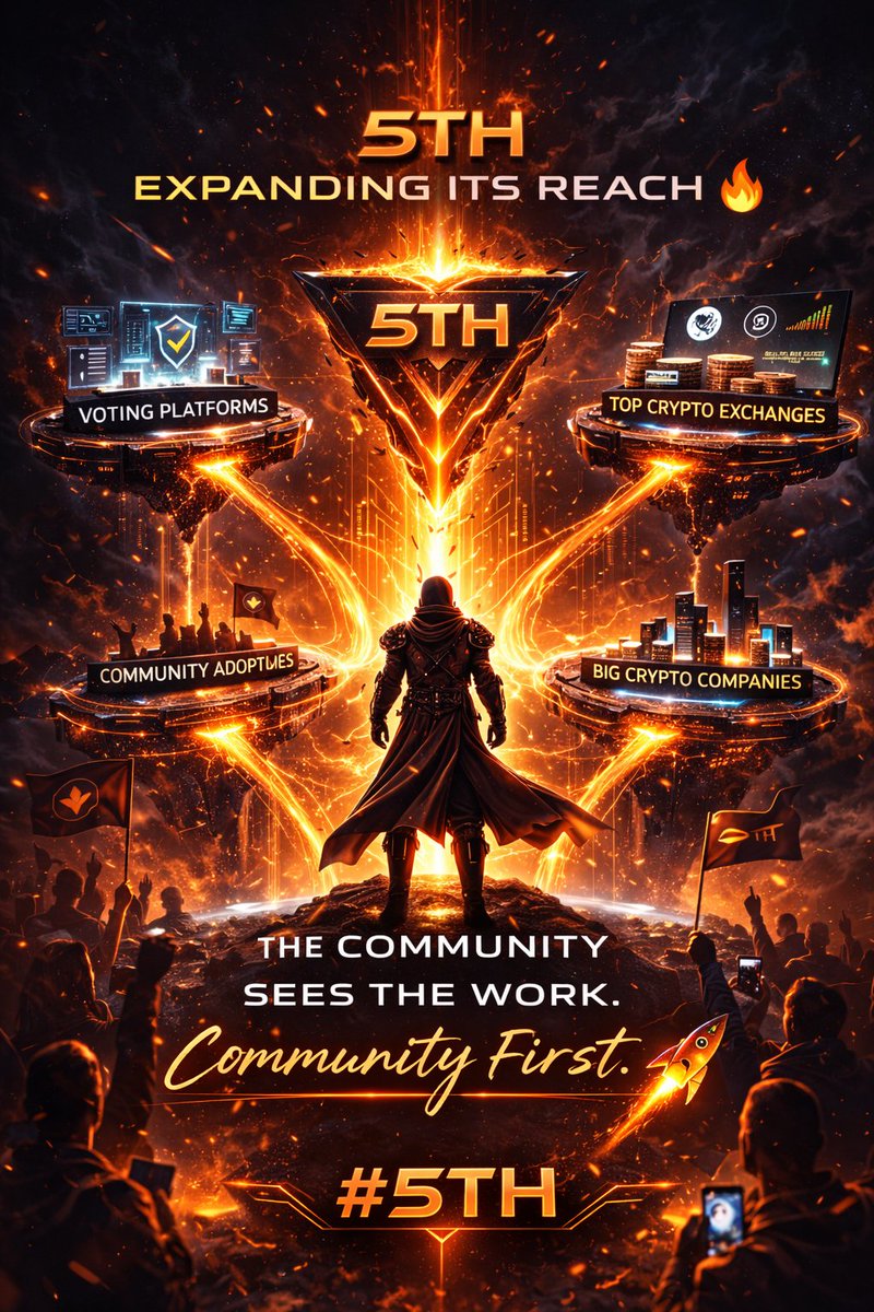 5thglobal_'s tweet image. From major voting platforms to broader crypto exposure channels, the work is being laid for wider recognition.

This progress reflects the team’s commitment, and it’s being done transparently for the community to see.

More visibility.
Stronger foundation.
Community first. 
#5TH