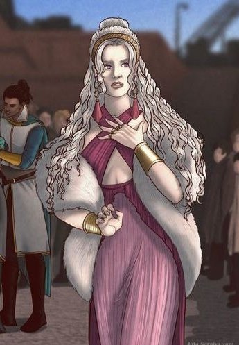 im sure this has been said before but...
i wonder if queen naerys pious nature and simplistic way of dressing is due to her father, viserys ii, grooming her to be as different from her mother as possible...