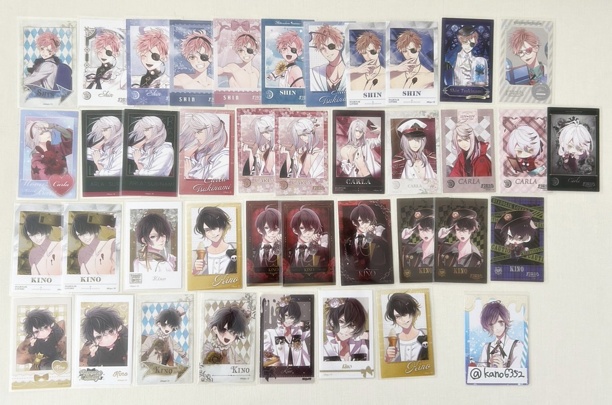 kano6352's tweet photo. 交換 譲渡 ディアラバ DIABOLIKLOVERS

譲 アヤト ライト シュウ レイジ* スバル* ルキ コウ ユーマ* アズサ* カルラ* シン* キノ*

求 画像4枚目>>その他カナトくん>定価➕送料

中国1↔日本3も可能
幼少期↔幼少期
クリカ1↔ポラ2🙆‍♀️
*付いてるキャラのみ譲渡可能です
譲渡は偶数数でお願いいたします https://t.co/dnIOGBSemy