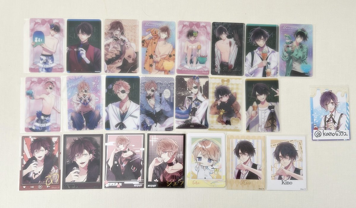 kano6352's tweet photo. 交換 譲渡 ディアラバ DIABOLIKLOVERS

譲 アヤト ライト シュウ レイジ* スバル* ルキ コウ ユーマ* アズサ* カルラ* シン* キノ*

求 画像4枚目>>その他カナトくん>定価➕送料

中国1↔日本3も可能
幼少期↔幼少期
クリカ1↔ポラ2🙆‍♀️
*付いてるキャラのみ譲渡可能です
譲渡は偶数数でお願いいたします https://t.co/dnIOGBSemy