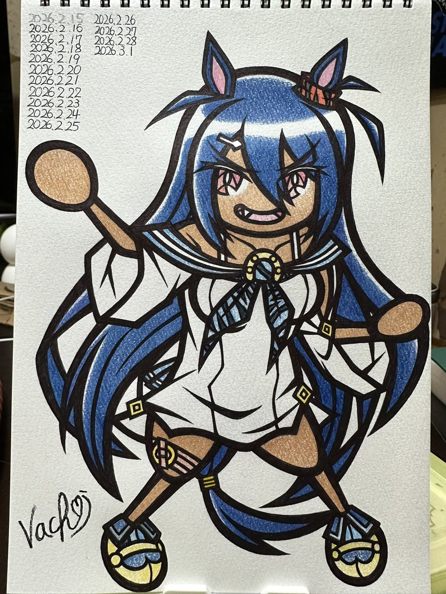 今日はココまで。 #ウマ娘 #ヒシアマゾン #10分だけ描く