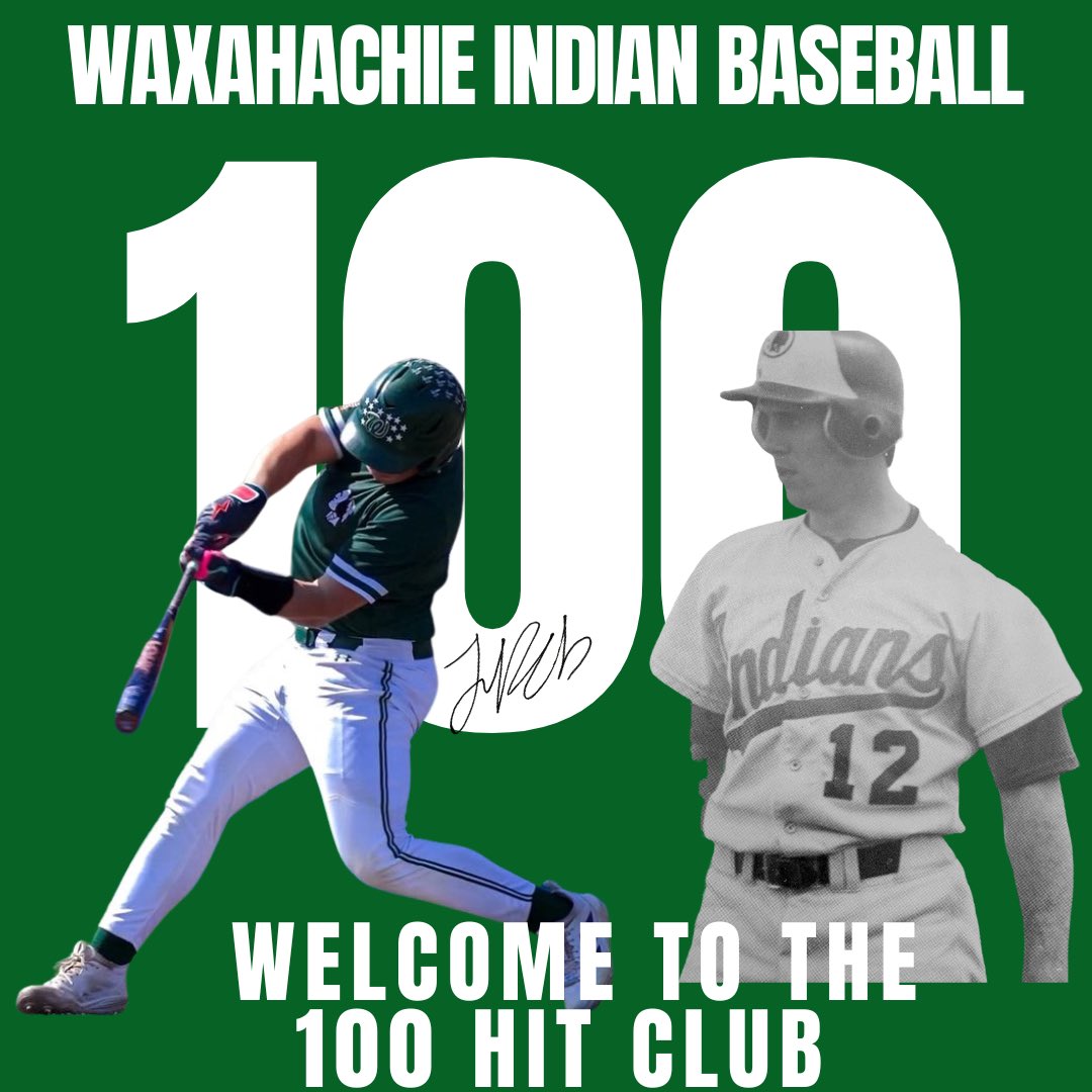 HachieBall1909's tweet photo. Congratulations to Jax Robinson for the joining the elite list of Indian baseball players that have had 100 career hits during their high school career! #exceedtheexpectation @Jaxrobinson11 @hachiesports @WaxahachieISD @SportsDayHS https://t.co/7l4FQzgKx0