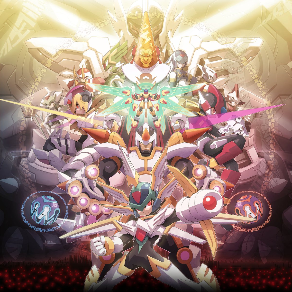 Back cover art for Zero/ZX soundtracks in vinyl. #Megaman #Zero #ZX <a href="/Laced/">Laced Boston</a> #Capcom 
lnk.to/mega-man-zero-…

The back cover highlights the villains. Who is your favorite antagonist in the Zero and ZX games?