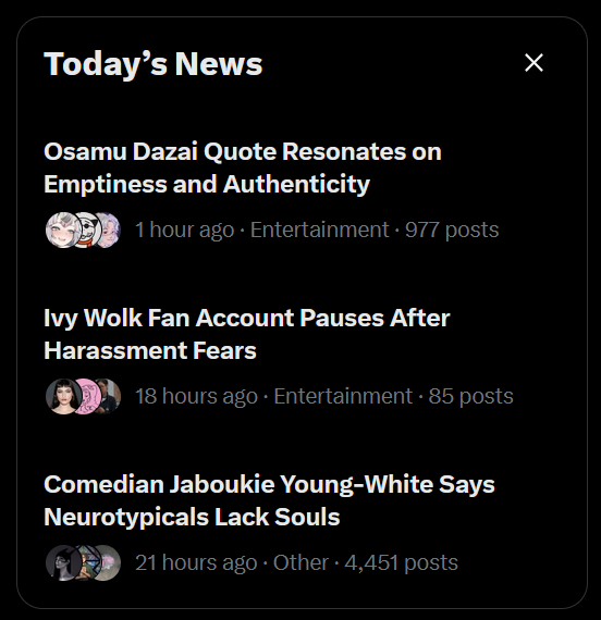 the FOR YOU news is like, oh ok