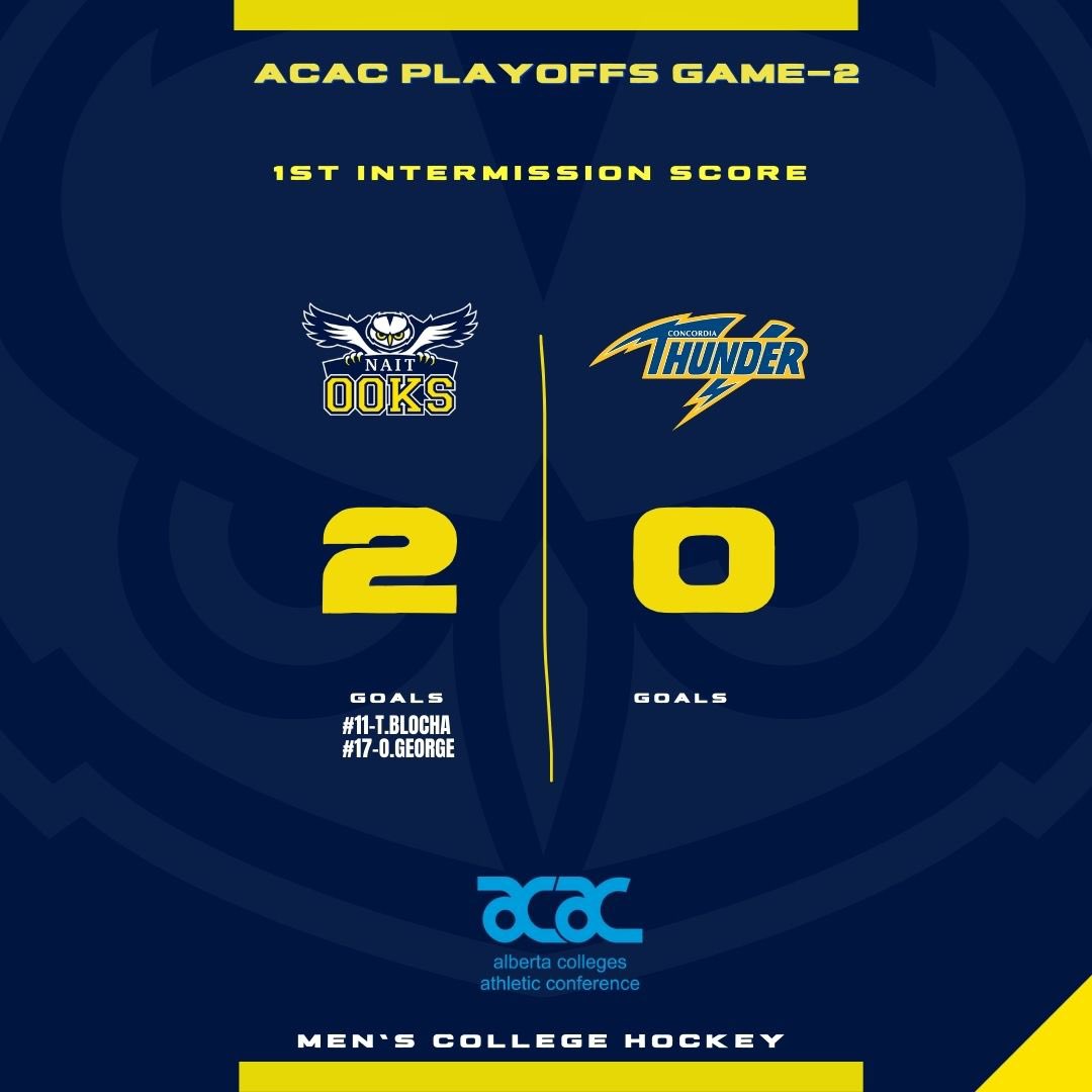 NAITMensHockey's tweet photo. Tyler Blocha #11 & Odin George #17 get us the go ahead lead making it 2-0 after 1! π¨π¨
#LetsGoOoks https://t.co/pM1zk4D29b