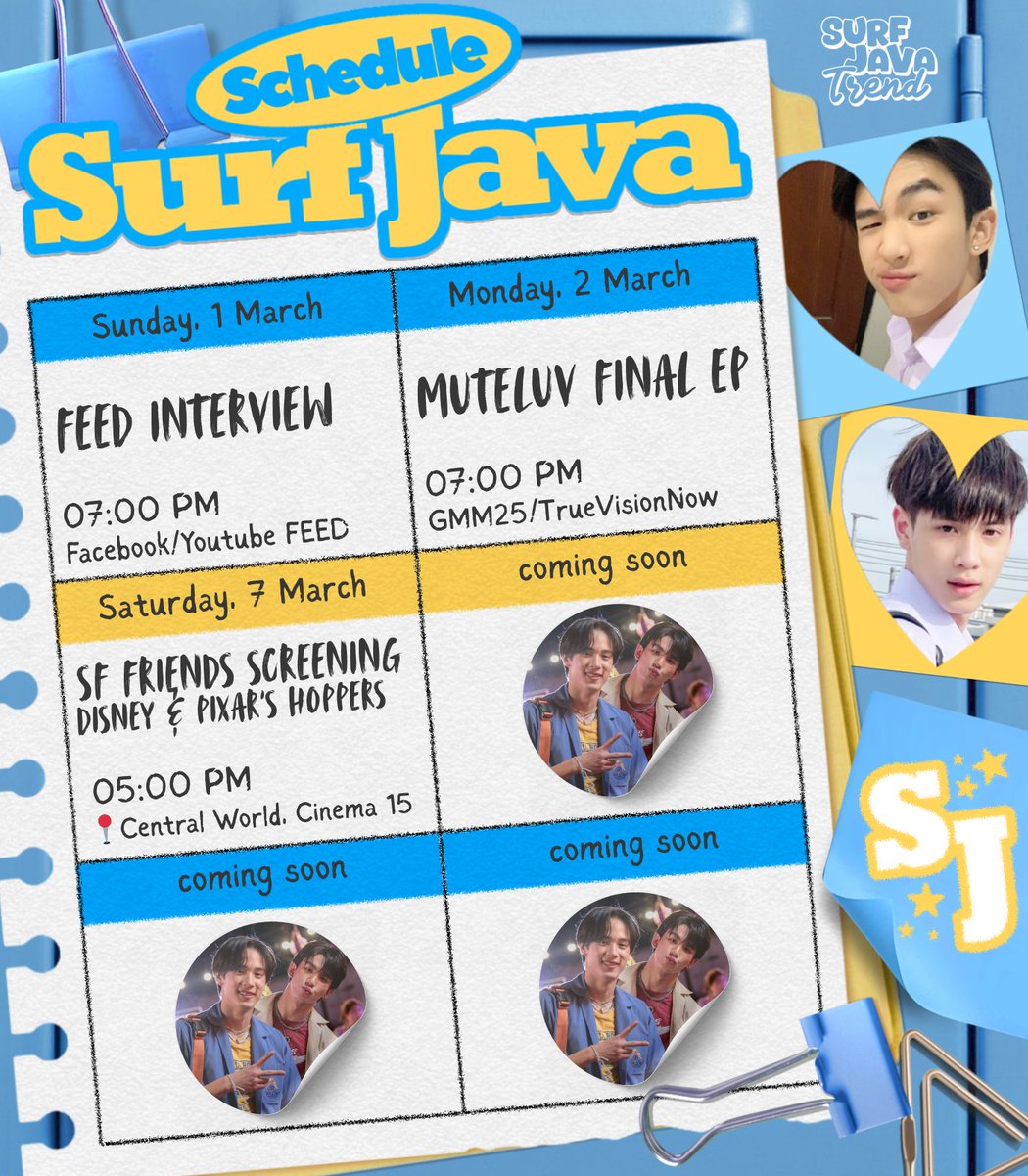 Surf Java Seating Plan #SJschedule UPDATE 🗓️ 01-31 March 2026 ^If there is an additional ...