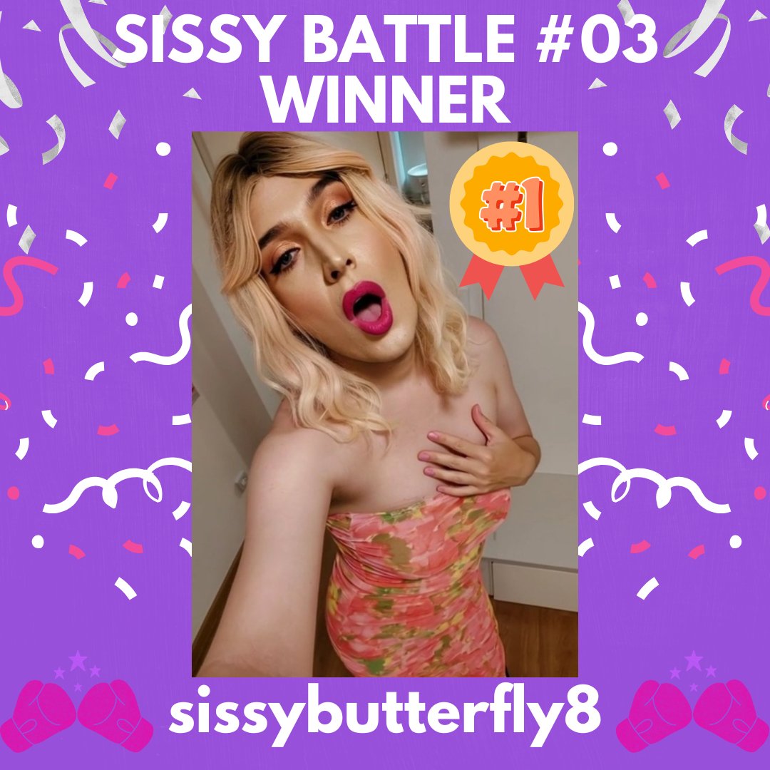 sissyexpose8's tweet photo. The Winner of the third Round of 32 battle:
@sissybutterfly8 
Congrats, queen!🥳 https://t.co/m9khCWO1ij