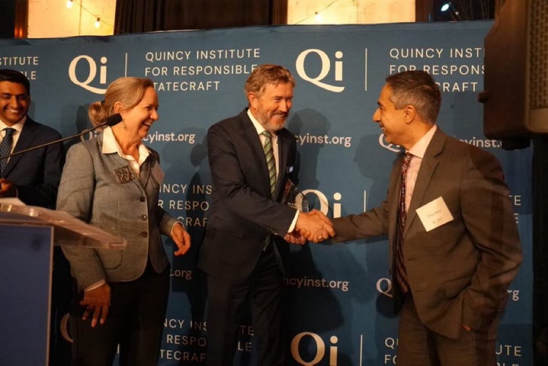 Thomas Massie &amp; Ro Khanna with their handler Trita Parsi, founder of NIAC Action PAC. Now you know why they're both doing the most to stop President Trump from striking Iran. 

NIAC stands for National Iranian American Council, a PAC is pro-Islam &amp; pro-Sharia Law.

Thomas Massie