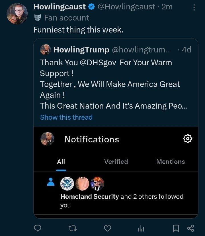 Roaming_TRex's tweet photo. @acidfax Always has been
I used to have a screen recording where i showed that was the official account, and not a spoof, but i deleted it during my twitter break to clear up space on my phone. 
Wish I hadn't, but oh well. https://t.co/17iUg9OUA6