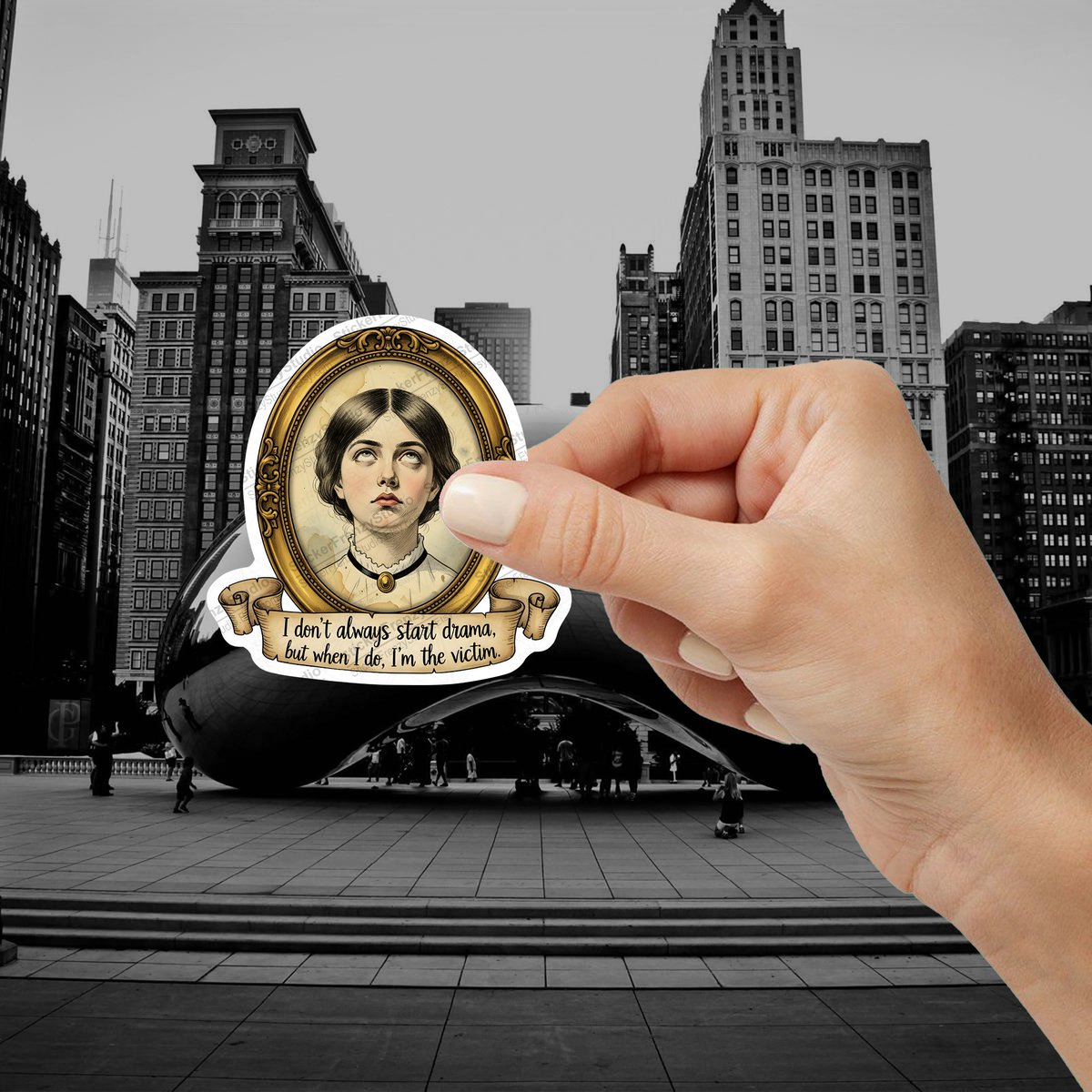 StickerFrenzyy's tweet image. We all know someone who fits this description perfectly! Grab this hilarious vintage drama queen sticker for your laptop or planner. 👑🙄 etsy.me/4sgq5vh #FunnySticker #DramaQueen #Sarcasm #PlannerStickers