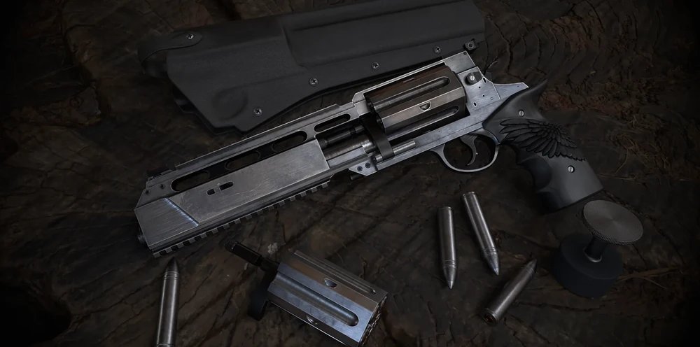 I find it pretty cool that Leon's Requiem revolver is a custom RSh-12. Unless you play Tarkov, it's a pretty obscure revolver chambered in 12.7x55. So no wonder it packs as much punch as it does.